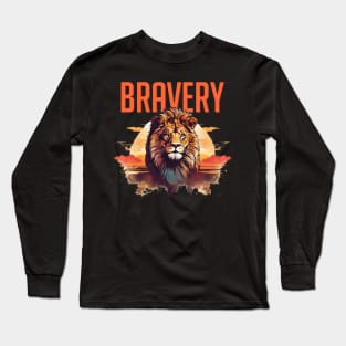 Bravery Lion Long Sleeve T-Shirt